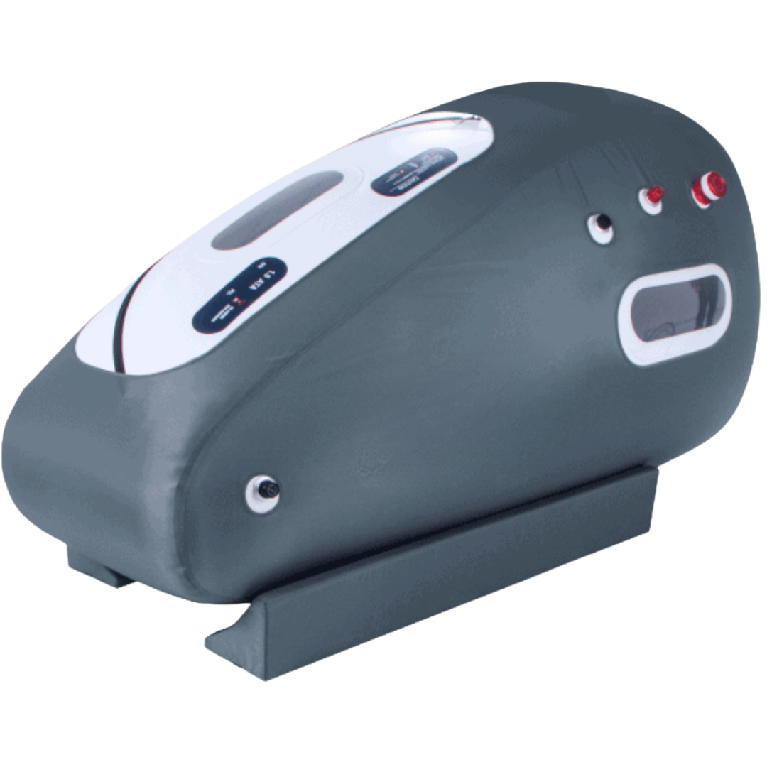 Persona realizando la terapia de oxígeno