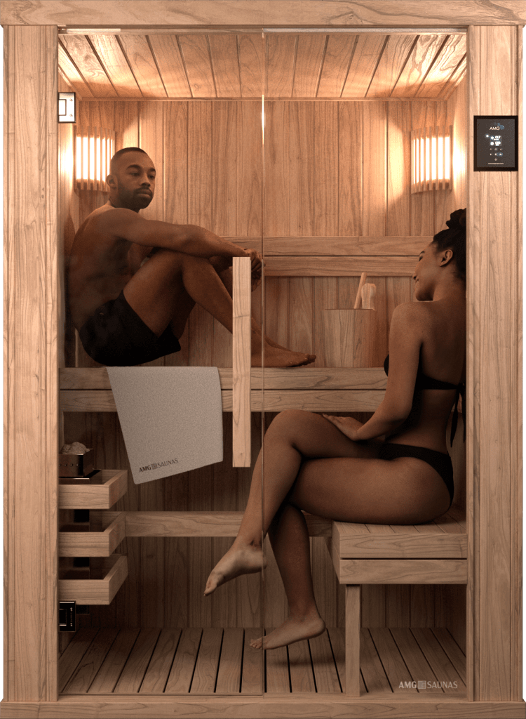 Persona realizando sesión sauna seco